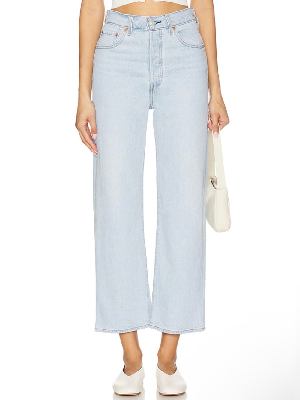 Levi’s Strauss Women’s Rib Cage Straight Ankle Jeans Size 29 Light Wash